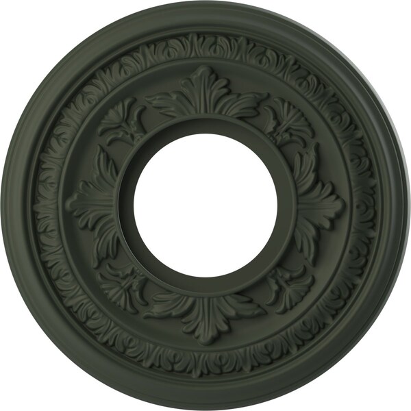 Ekena Millwork Baltimore PVC Medallion (Canopies up to 4 1/4"), 10"OD x 3 1/2"ID x 3/4"P, Satin Hunt Club Green CMP10BAGHC - main